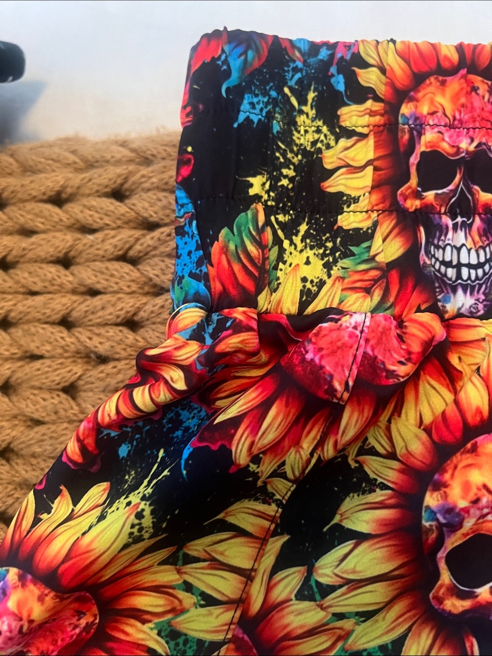 CVG Vibrant Patterned shorts  Bundle of 4  - Skull, Sunflower,Marble and cats - Picture 8 of 10